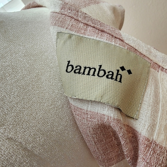 BAMBAH Striped Pink Kaftan Boutique line Maternity Dress One Size Fits Most - Picture 5 of 6